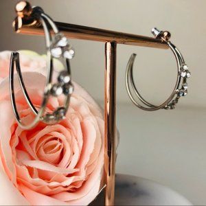 Charming Silver Colour Hoop earrings